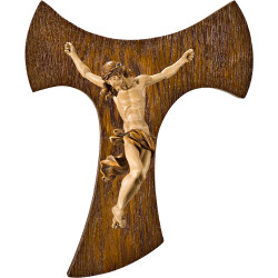 Cristo Barroco en cruz de Tau